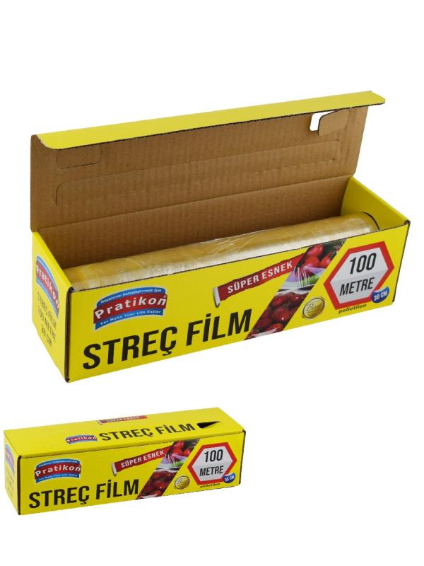 PRATİKON STREÇ FİLM 30CM 100MT KUTULU PR5282