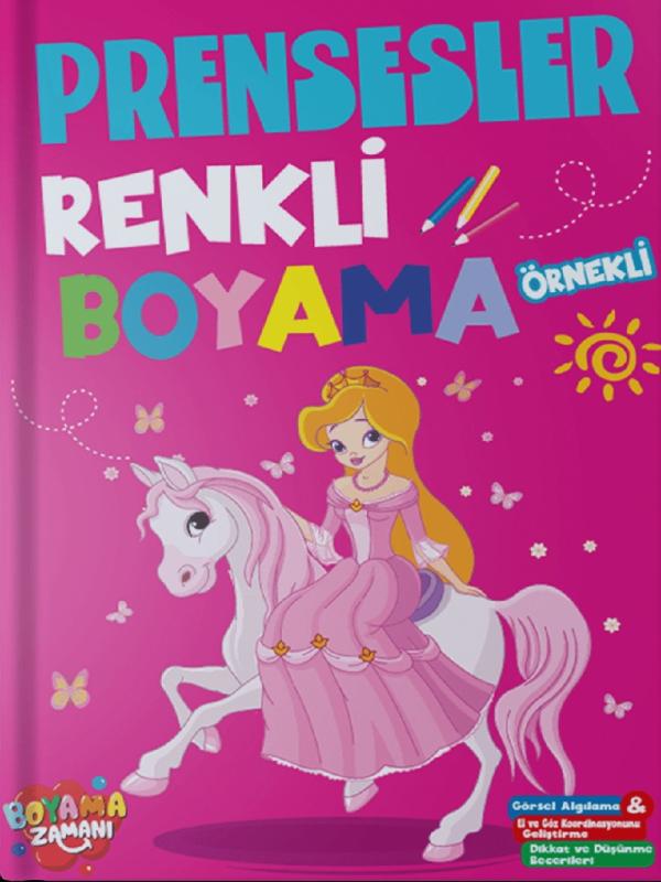 PRENSESLER RENKLİ BOYAMA KİTABI