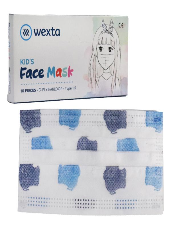 PROSEG-WEXTA-MEDİROC ÇOCUK MASKESİ 10 LU MAVİ