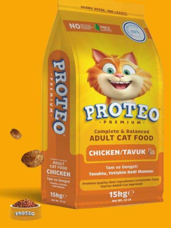 PROTEO TAVUKLU KEDİ MAMASI 15 KG