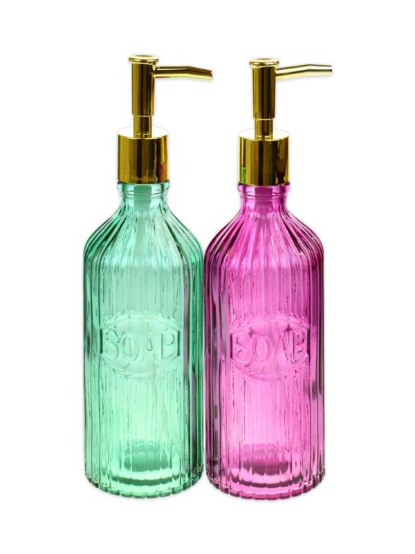 RENKLİ CAM SIVI SABUNLUK LVN-45544