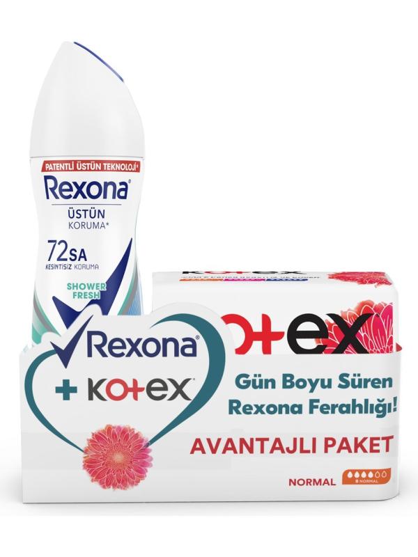REXONA SHWR FR+ KOTEX NORMAL 8 Lİ PED