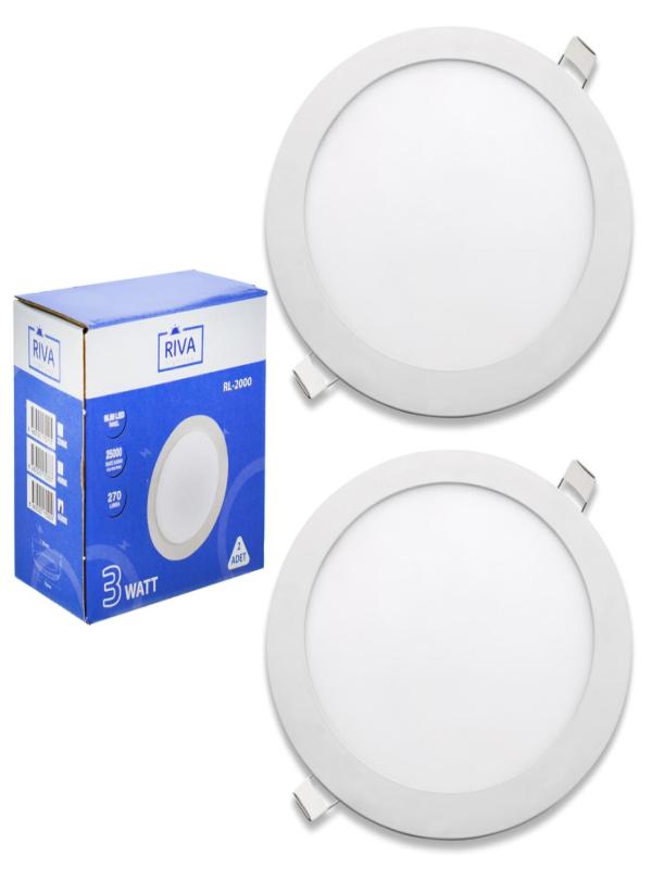 RİVA PANEL ARMATÜR LED SLİM S.A 3W BEYAZ 2 Lİ RL-2000