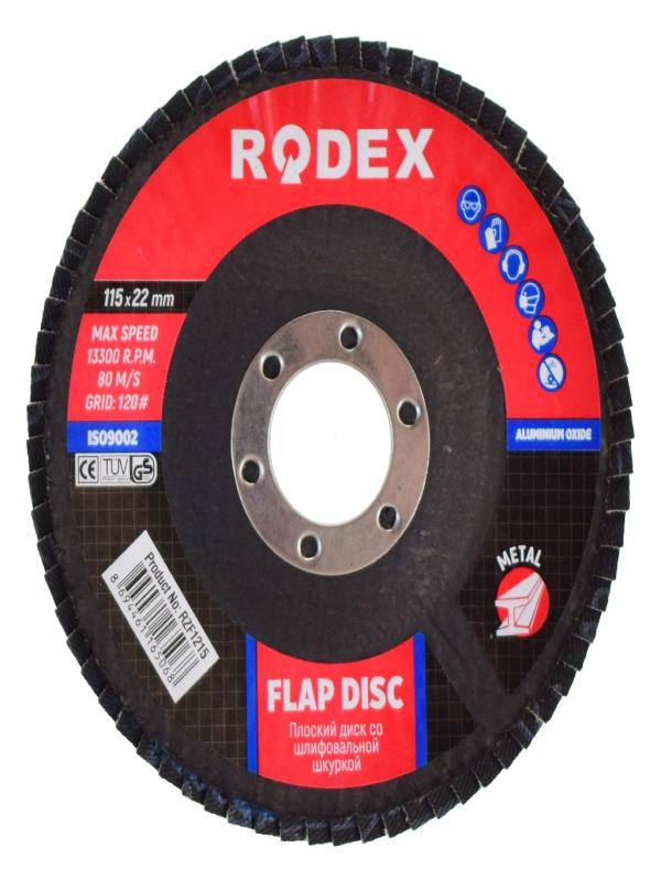 RODEX FLAP DİSK ZIMPARA 115*22MM 120 KUM RZF1215