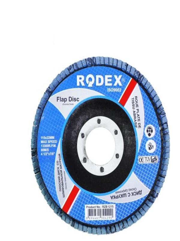 RODEX FLAP DİSK ZIMPARA ZİRKONYUM 115MM 36MM RZB0315