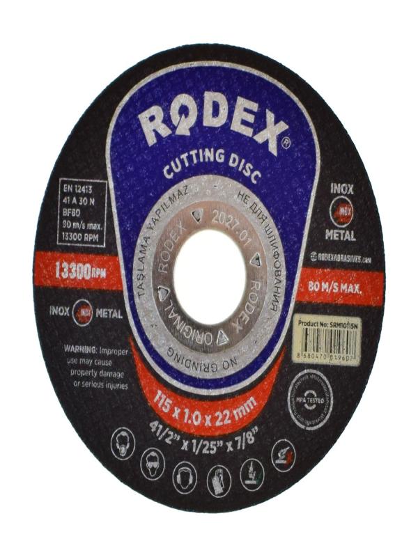 RODEX METAL İNOX KESME TAŞI 115*1.0*22MM SRM10115N