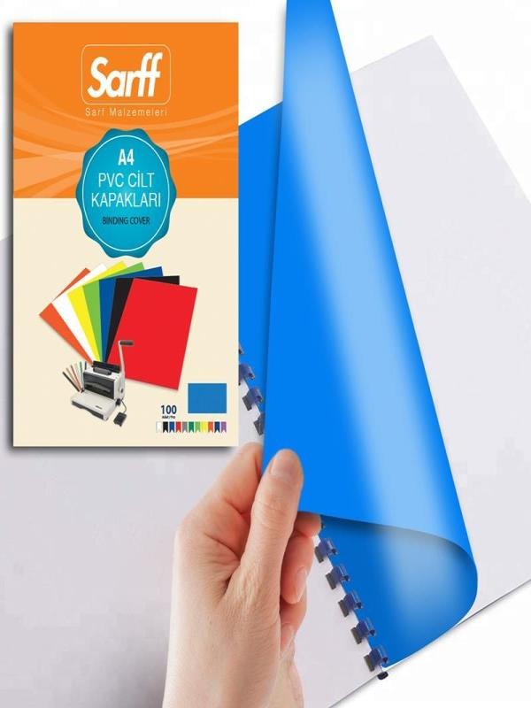 SARFF PVC OPAK MAVİ A/4 CİLT KAPAK 100ADET