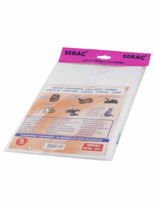 SERAÇ BEZ SÜPÜRGE TORBASI UNIVERSAL NO:51