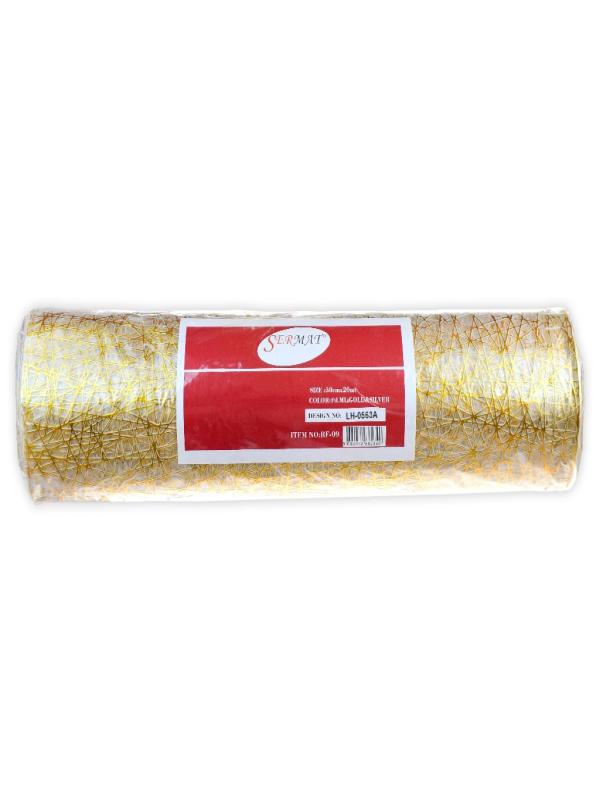 SERMAT DANTEL FİLMLİ GOLDSİLVER RAF ÖRTÜSÜ 50CM*20M LH-0563A
