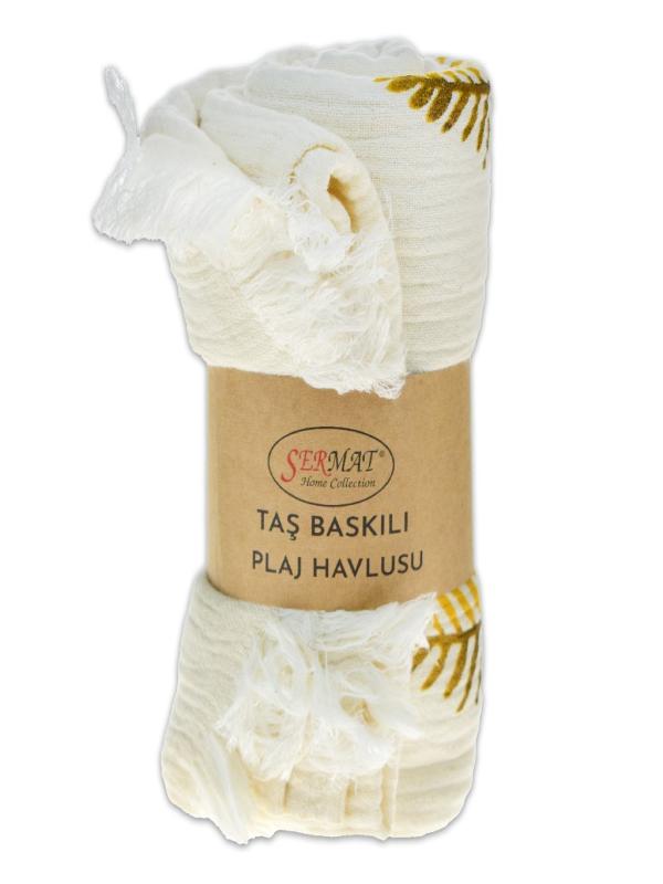 SERMAT TAŞ BASKILI PLAJ HAVLUSU HV-367