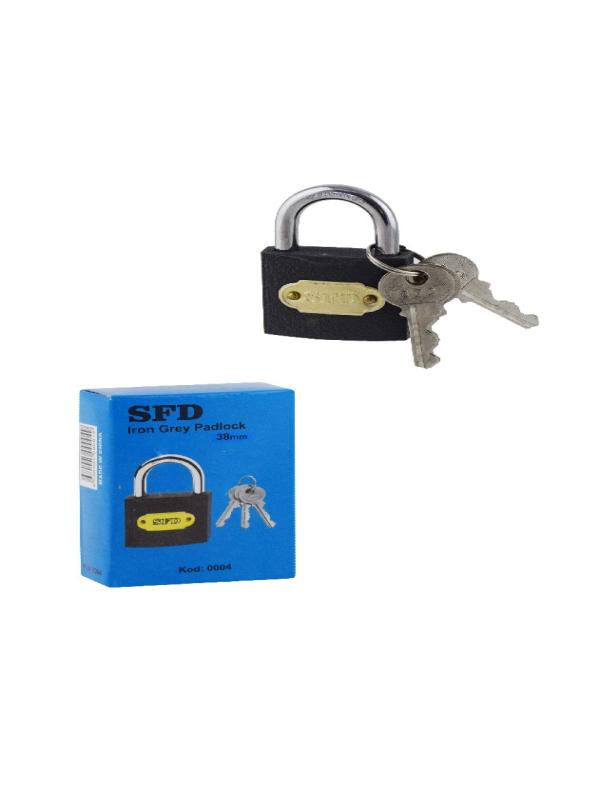 SFD GRİ NORMAL ASMA KİLİT 38 MM