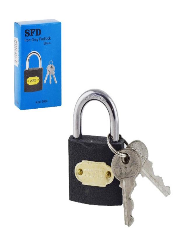 SFD GRİ NORMAL ASMA KİLİT 50 MM