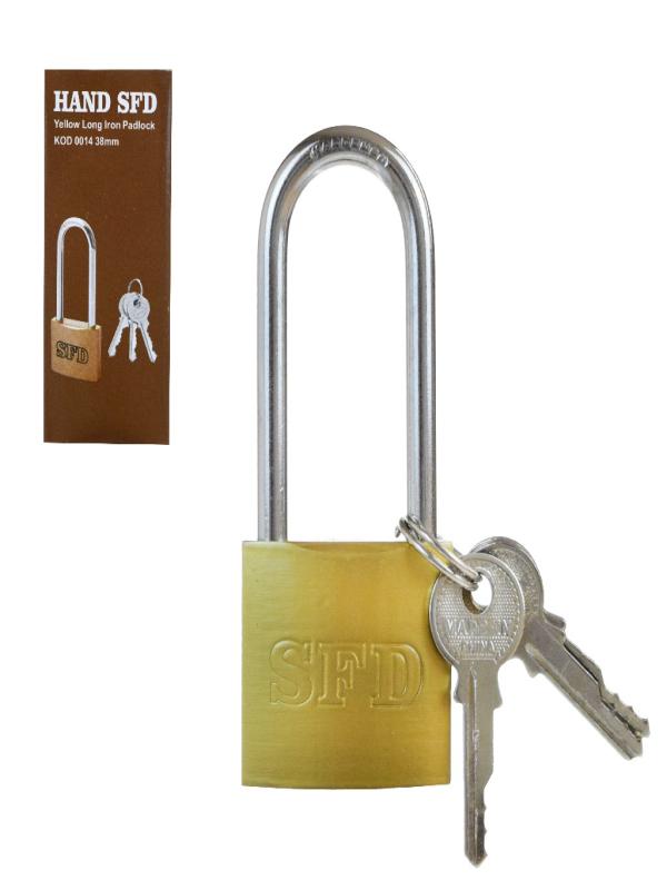 SFD SARI UZUN ASMA KİLİT 38MM