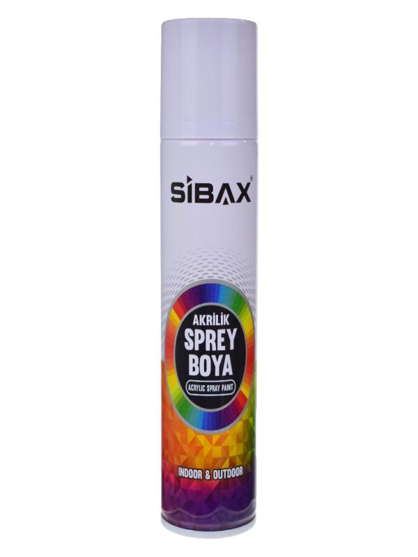 SİBAX AKRİLİK SPREY BOYA 250ML PARLAK SİYAH RAL9005
