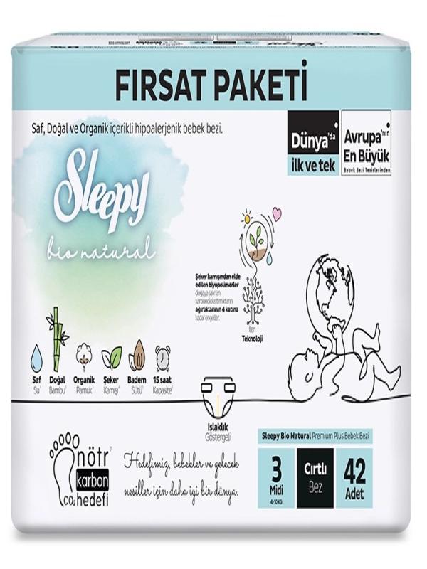 SLEEPY BİO NATURAL FIRSAT MİDİ 3 NO 42 Lİ
