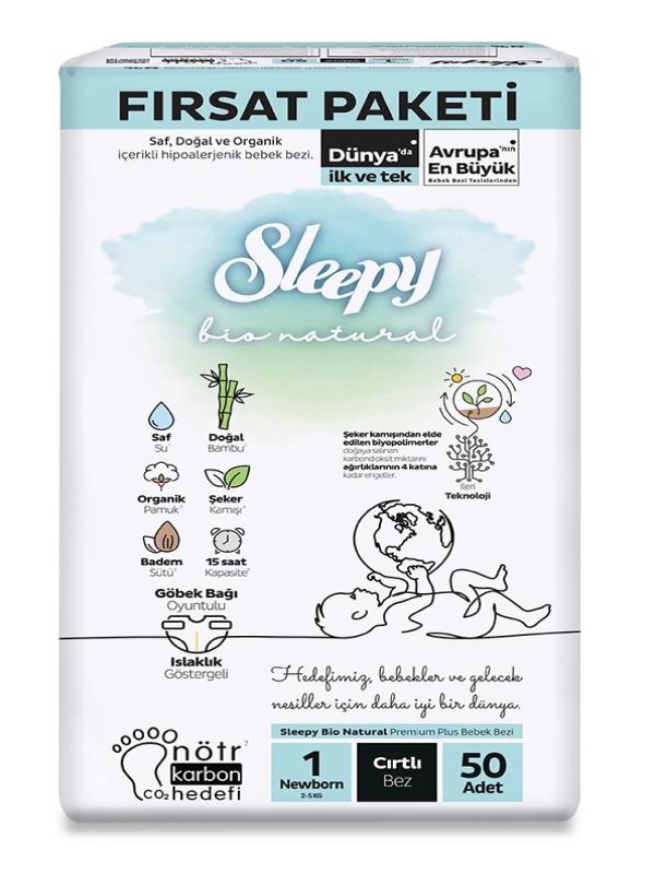 SLEEPY BİO NATURAL FIRSAT NEWBORN 1 NO 50 Lİ