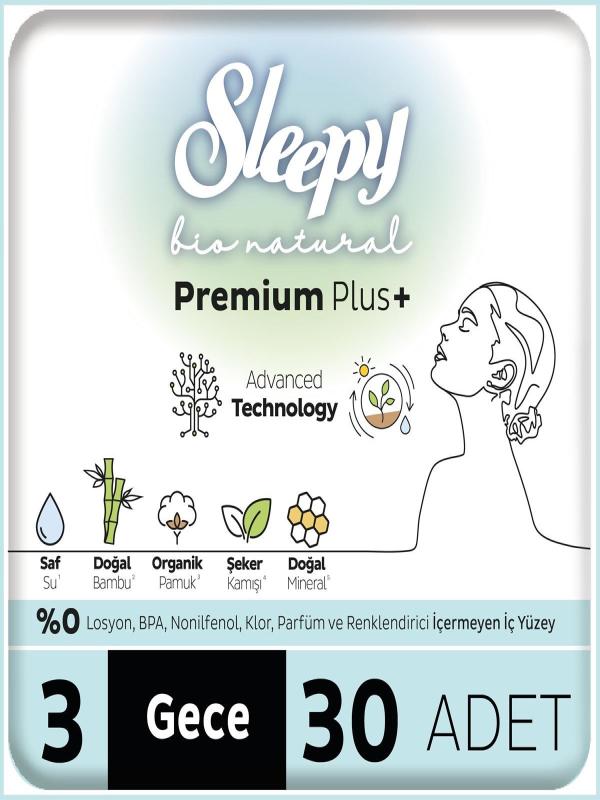SLEEPY HİJYENİK PED NATURAL MEGA GECE 30 LU
