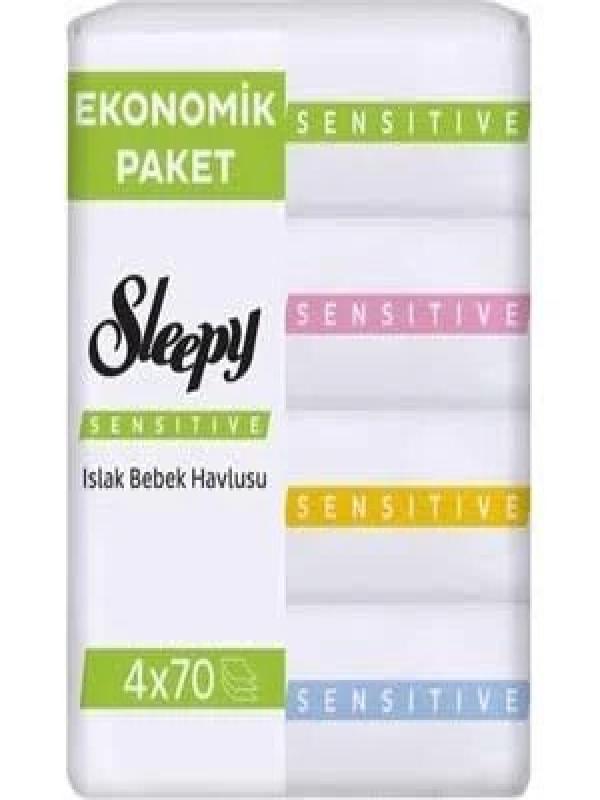 SLEEPY ISLAK HAVLU 4*70 Lİ SENSITIVE