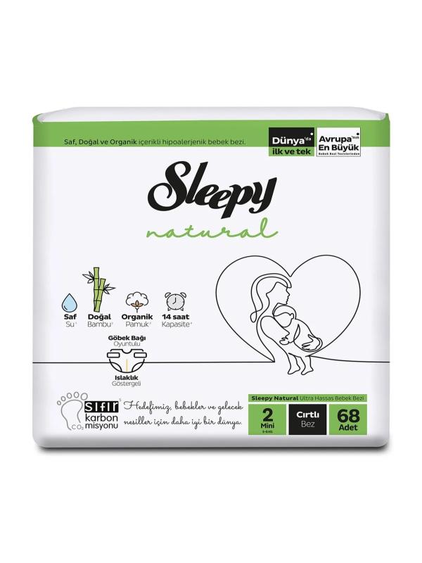 SLEEPY NATURAL JUMBO 2 Lİ BEZ NO:2 MİNİ 68 Lİ