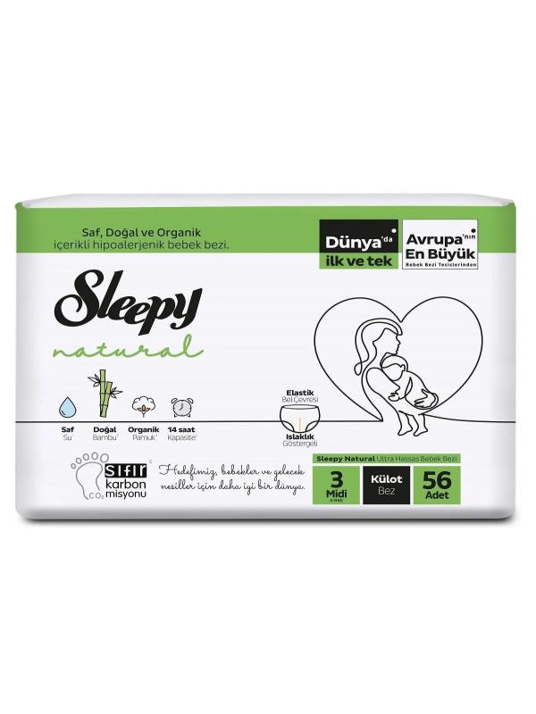 SLEEPY NATURAL JUMBO 2 Lİ BEZ NO:3 MİDİ 56 LI