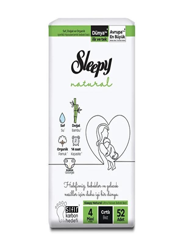 SLEEPY NATURAL JUMBO 2 Lİ BEZ NO:4 MAXİ 52 Lİ