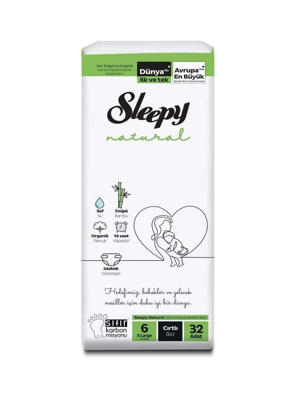 SLEEPY NATURAL JUMBO 2 Lİ BEZ NO:6 X LARGE 32 Lİ