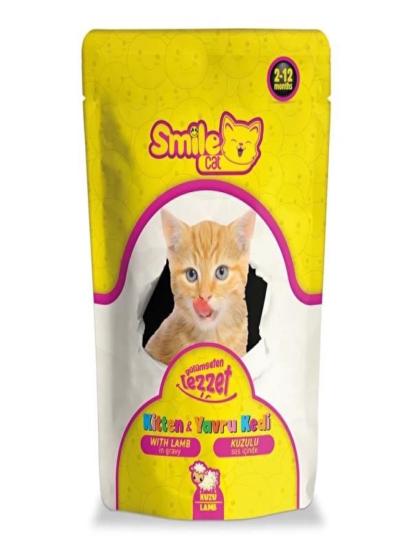 SMİLE CAT POUCH YAVRU KEDİ KUZULU 85 GR