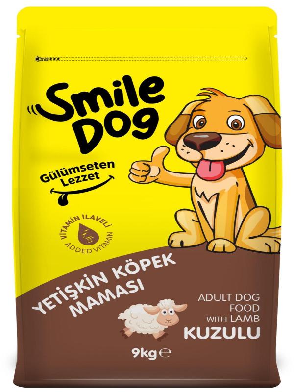 SMİLE DOG YETİŞKİN KÖPEK KUZULU 9 KG MAMA