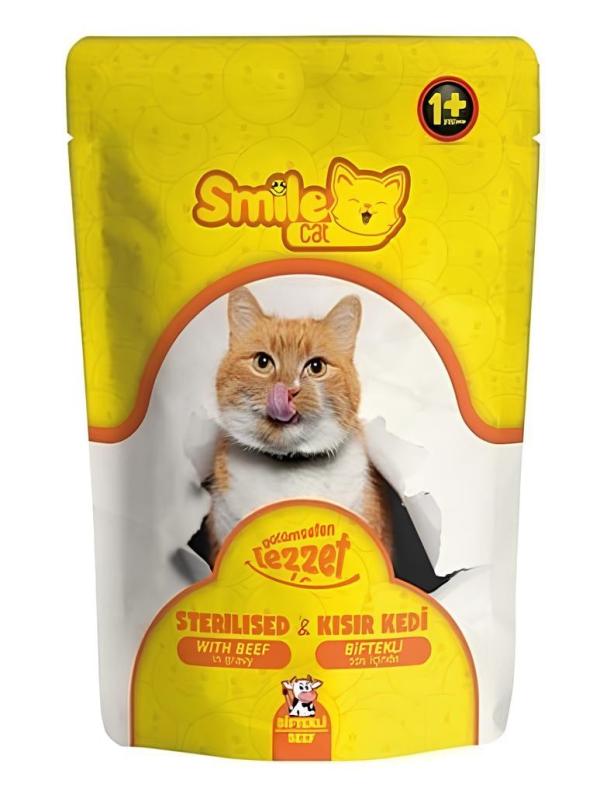 SMİLE KEDİ MAMA POUCH 85 GR K.KEDİ BİFTEKLİ