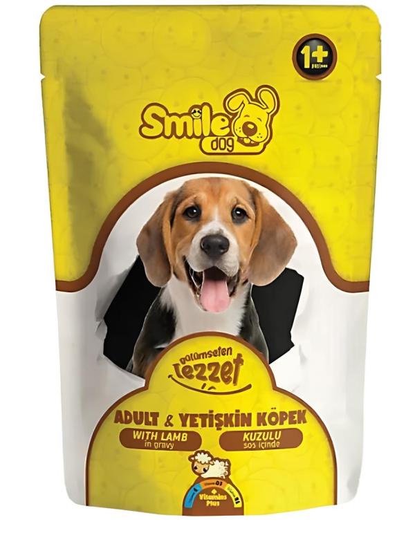 SMİLE KÖPEK MAMASI POUCH 85 GR KÜÇÜK-ORTA IRK KUZULU