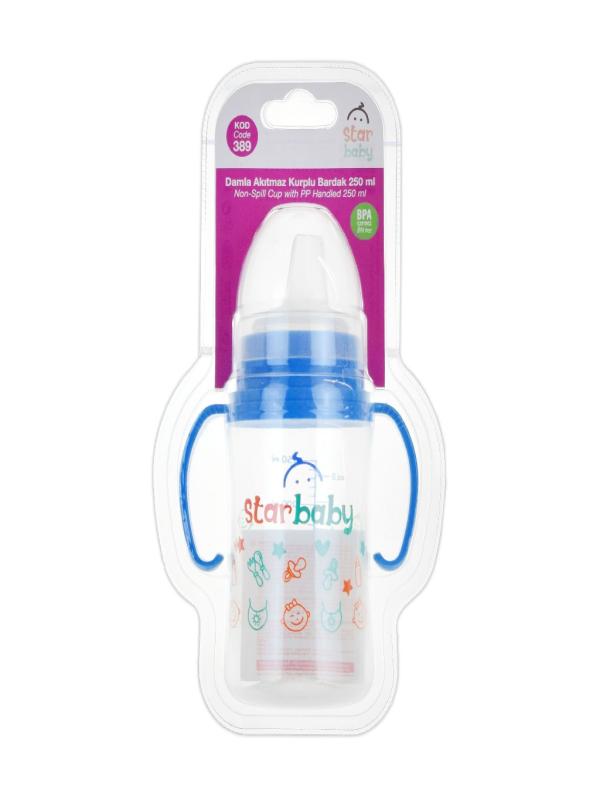 STAR DAMLA AKITMAZ KULPLU BİBERON BARDAK 250 ML KOD:389