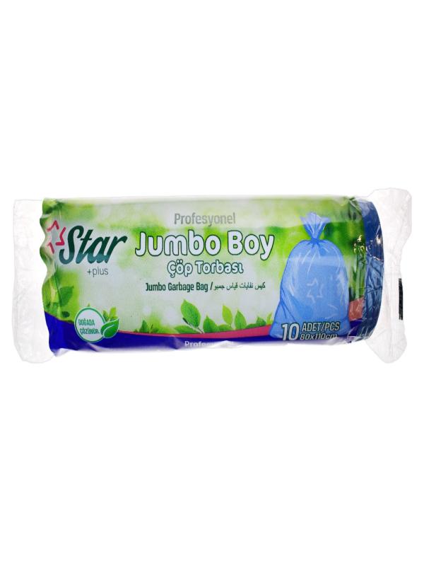 STAR PLUS PROFESYONEL JUMBO ÇÖP POŞETİ KOD:303 80*110 10 LU