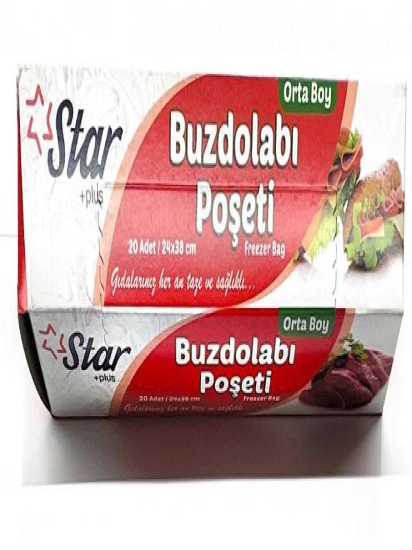 STARPLUS BUZDOLABI POŞETİ ORTA BOY 24*38CM 20 AD.