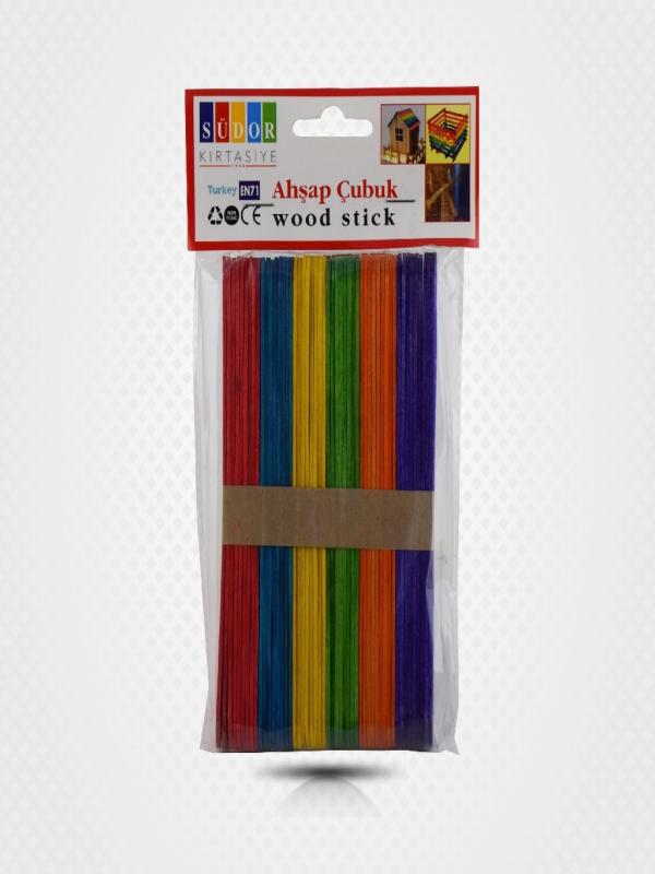 SÜDOR AHŞAP DİL ÇUBUK BÜYÜK RENKLİ BS71
