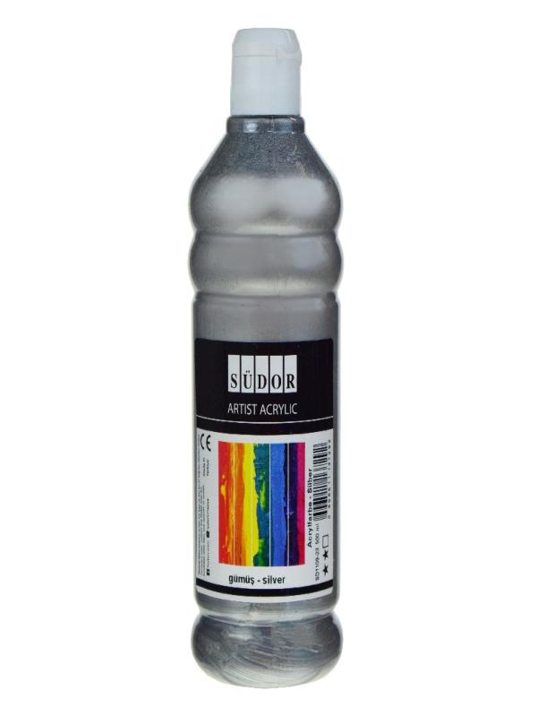 SÜDOR AKRİLİK BOYA 500 ML GÜMÜŞ SD1109-23