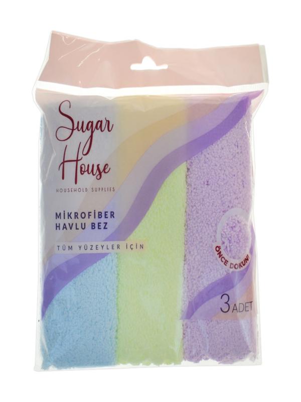 SUGAR HOUSE MİKROFİBER HAVLU BEZ 3 LÜ