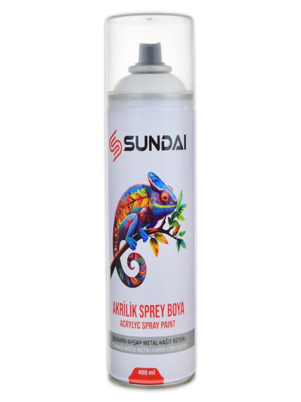 SUNDAI AKRİLİK SPREY BOYA 400ML PARLAK BEYAZ RAL9010