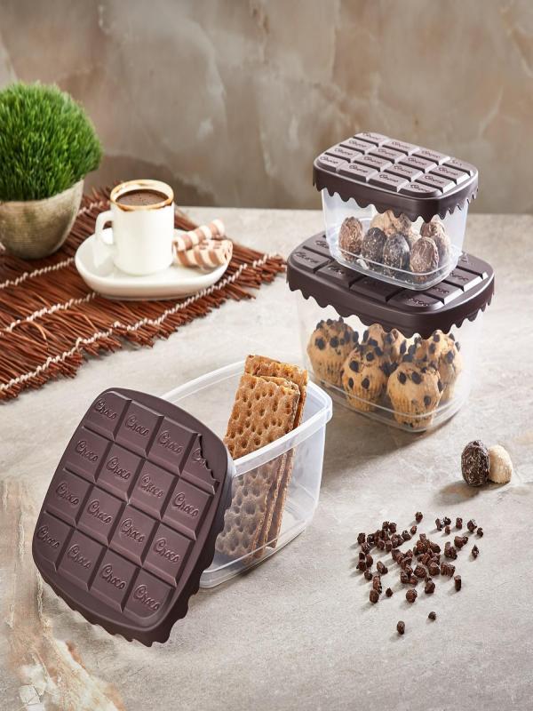 SUNPLAST CHOCO SAKLAMA KABI 3LÜ SC-4275