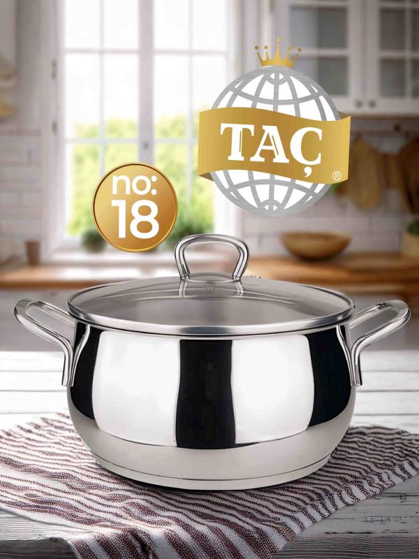 TAÇ BENGÜ DERİN ÇELİK TENCERE NO:18