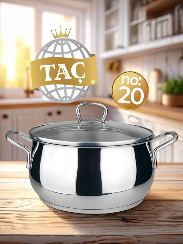 TAÇ BENGÜ DERİN ÇELİK TENCERE NO:20