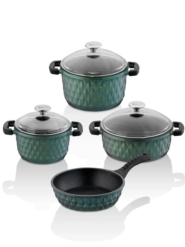 TAÇ CARABELLA CAM KAPAK DÖKÜM 7 PRÇ TENCERE SETİ HAKİ 4806