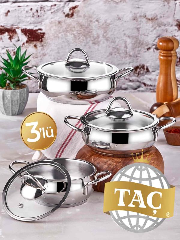 TAÇ VİTALİ 3 PRÇ SAHAN SET PLATİN 3496