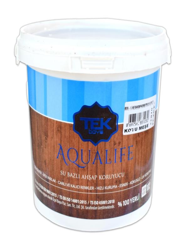 TEK AQUALİNE AHŞAP KORUYUCU BOYA 0,75 LT KOYU MEŞE