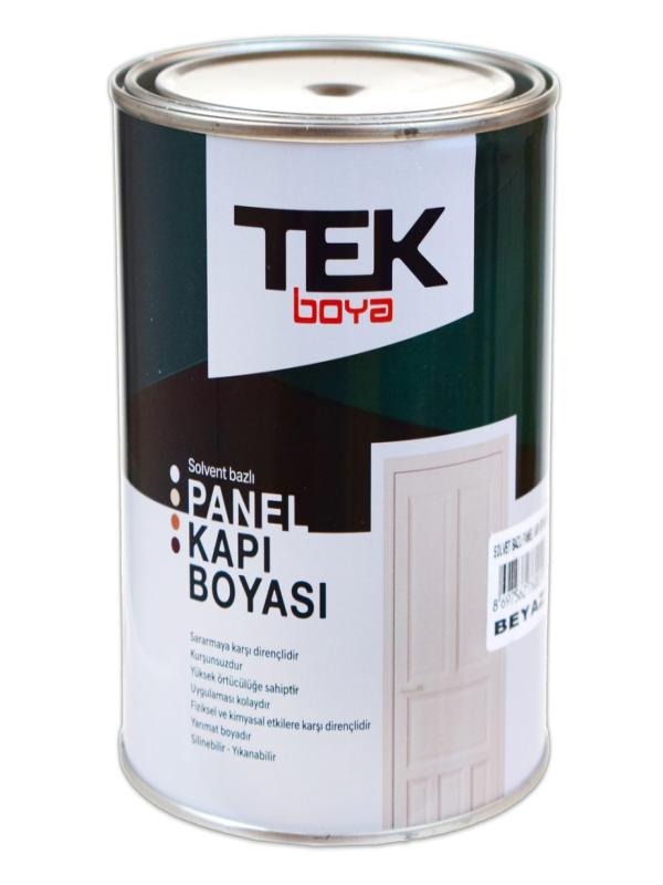 TEK SOLVENT BAZLI PANEL KAPI BOYASI 0,75 LT BEYAZ 3/1