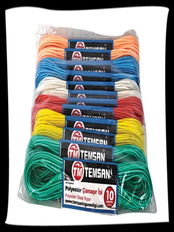 TESA ÇAMAŞIR İPİ PVC KAPLI 10MT TM-412