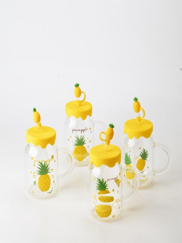 TOHANA CAM PİPETLİ KUPA BARDAK 500 ML THN77034