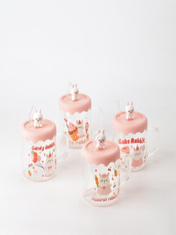 TOHANA CAM PİPETLİ KUPA BARDAK 500 ML THN77038