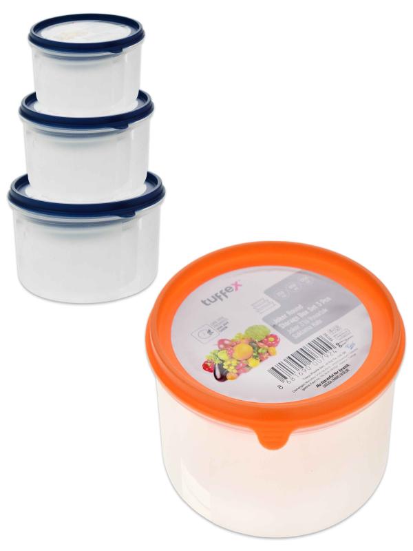 TUFFEX JOKER YUVARLAK SAKLAMA KABI 3 LÜ TP 792