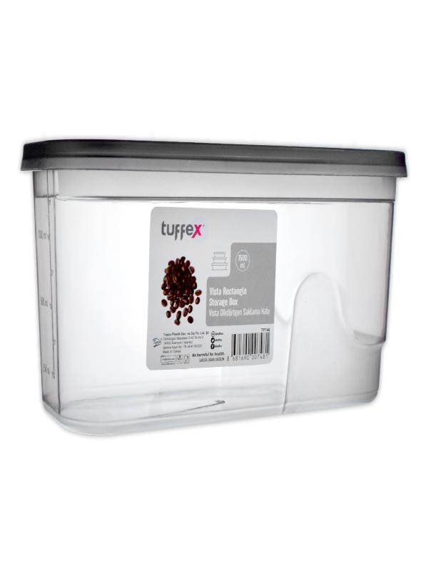 TUFFEX VİSTA DİKDÖRTGEN SAKLAMA KABI 1500 ML TP748
