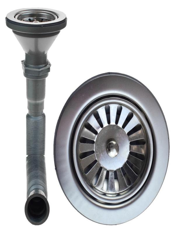 TURNA KÖRÜKLÜ LAVABO SİFON GRİ